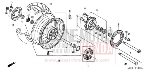 RUOTA POSTERIORE CBR600RR4 di 2004